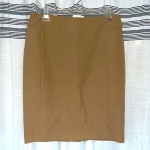 Tan LOFT Pencil Skirt